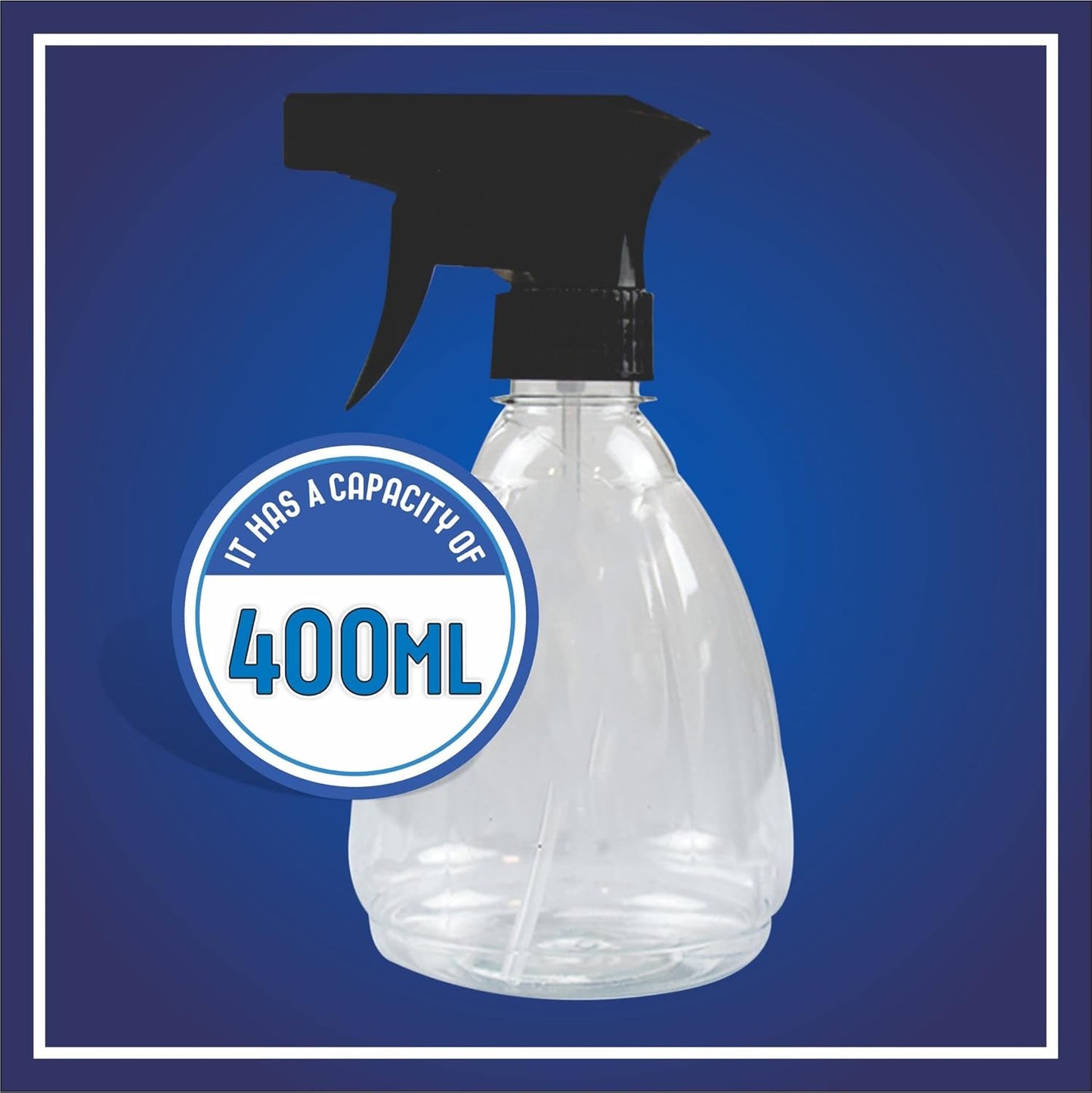 Empty Spray Bottle Plastic Bottles Essential Oil Gardening Trigger Sprayer Reusable Fine Mist Travel Party Barbershop Plant Mist Kitchen Bathroom Organic Cleaning Hair Salon 400ml 1Pc