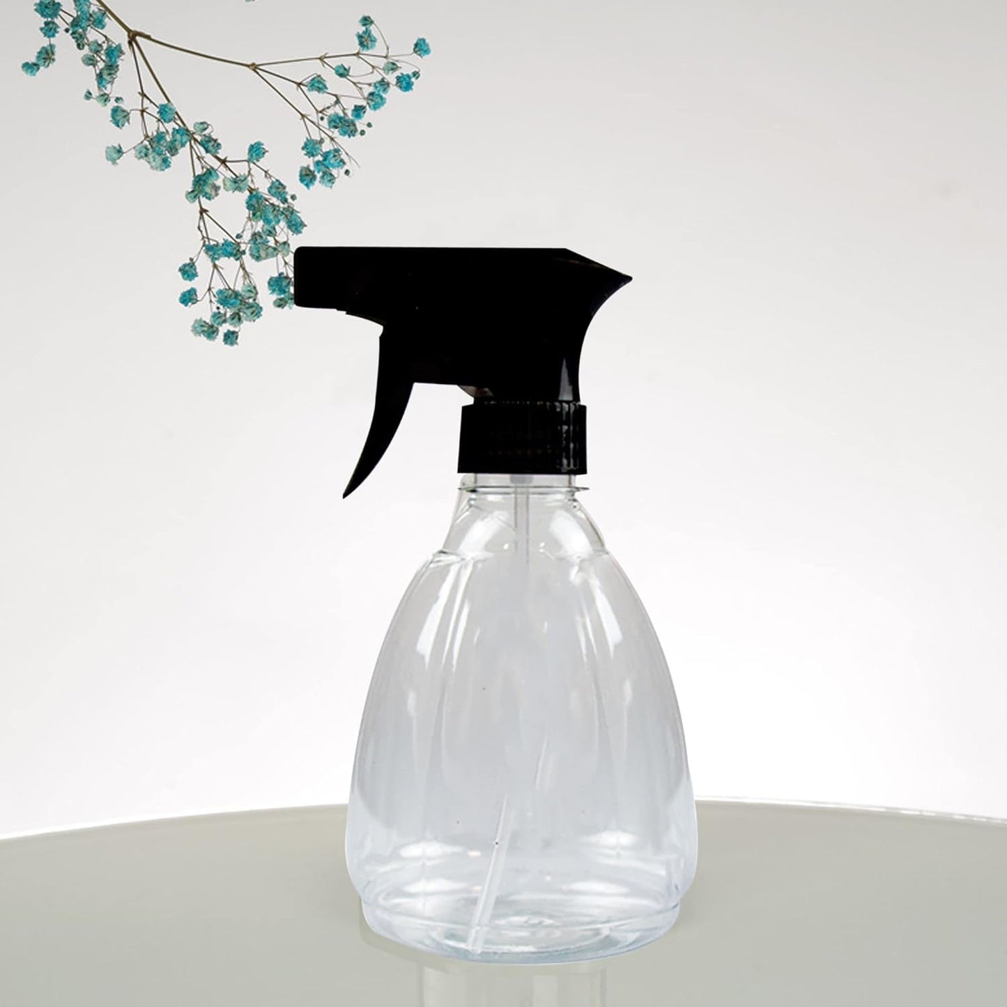 Empty Spray Bottle Plastic Bottles Essential Oil Gardening Trigger Sprayer Reusable Fine Mist Travel Party Barbershop Plant Mist Kitchen Bathroom Organic Cleaning Hair Salon 400ml 1Pc